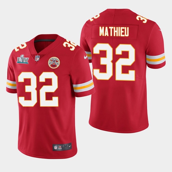 Men's Kansas City Chiefs #32 Tyrann Mathieu Super Bowl LIV Red Vapor Untouchable Limited Stitched NFL Jersey